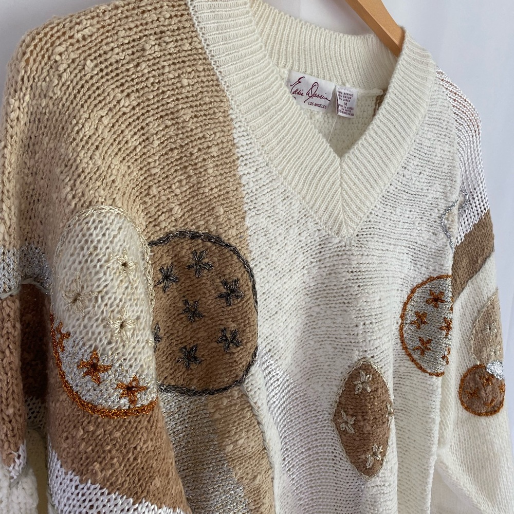 Vintage 80’s Holiday Sweater - Eddie Dassin Los Angeles